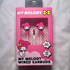 My Melody Sanrio Wired Headphones Earbuds